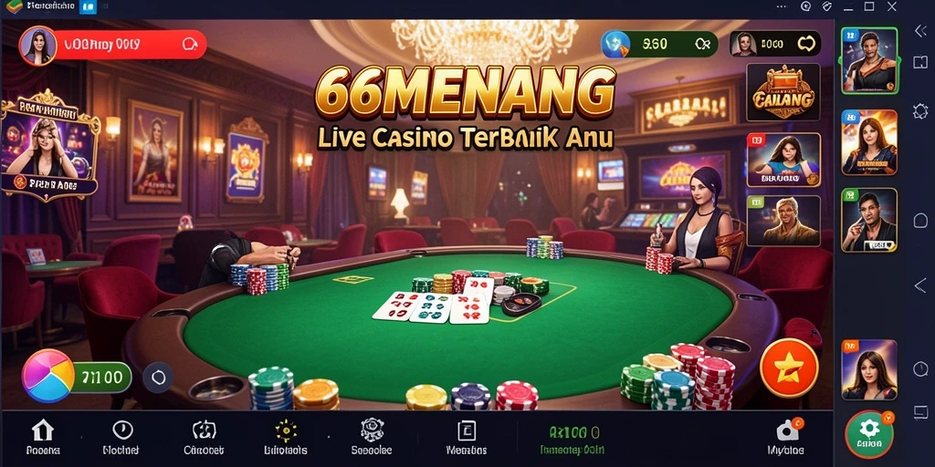 Tampilan gameplay langsung yang menghibur dan interaktif di 66MENANG.