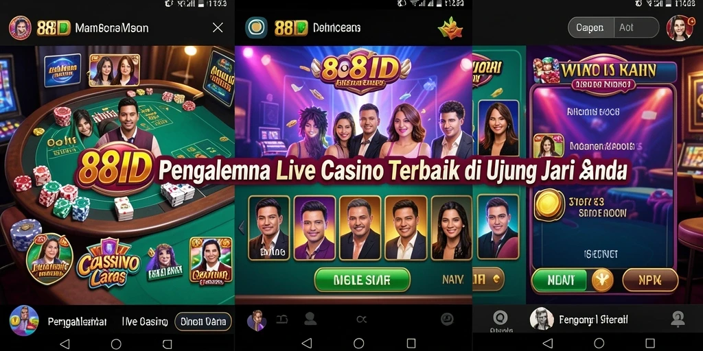 Tampilan gameplay Live Casino yang nyata dan interaktif di 88ID.