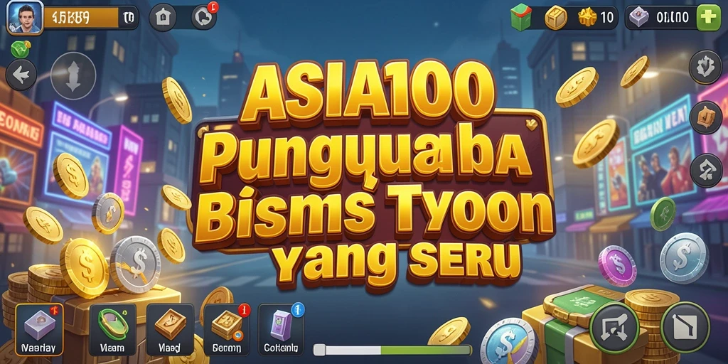 Screenshot gameplay ASIA100 yang menampilkan pengelolaan bisnis.