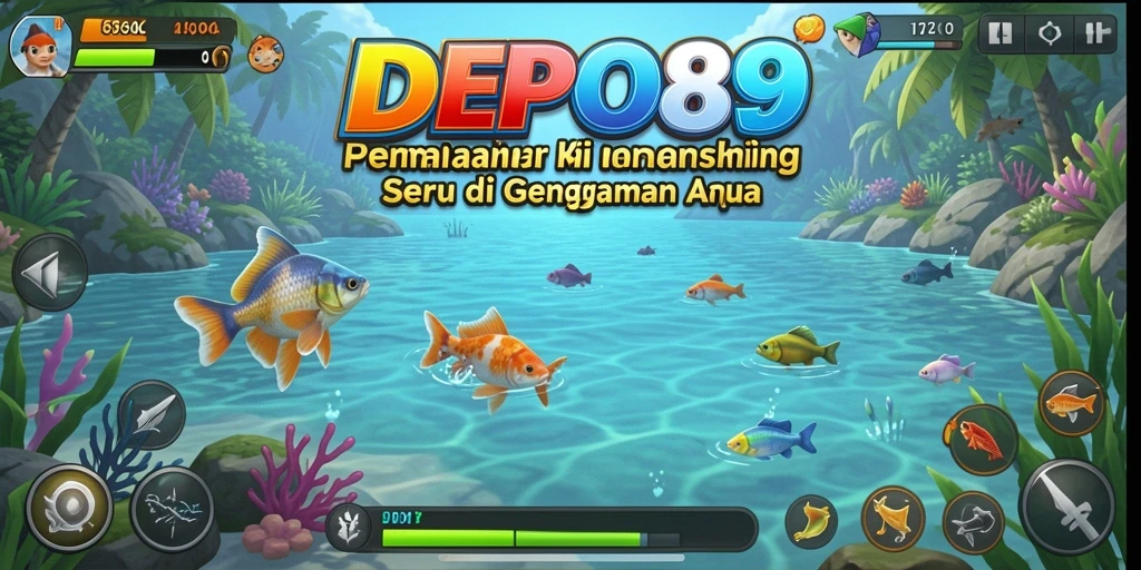 Tangkapan menangkap ikan di DEPO89 dengan latar belakang laut yang indah.
