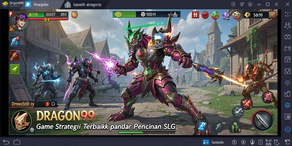 Tangkapan layar menampilkan aksi pertempuran strategi yang mendebarkan.