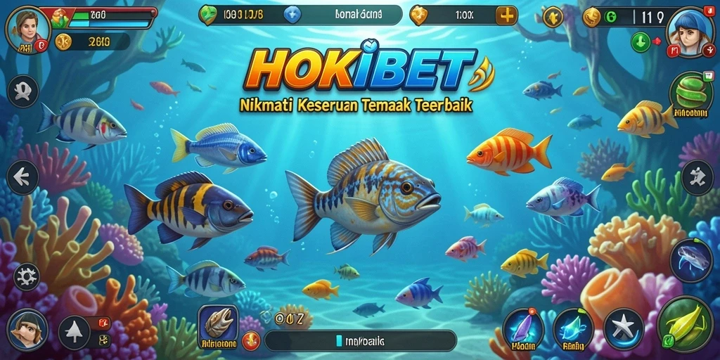 Screenshot HOKIBET menampilkan aksi Tembak Ikan yang seru.