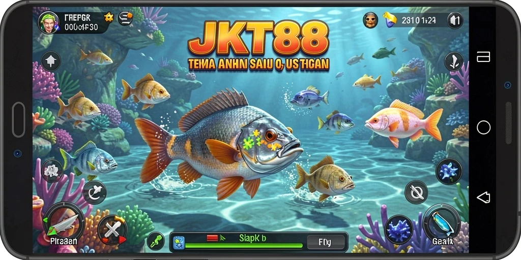 Tampilan gameplay seru Tembak Ikan di JKT88.