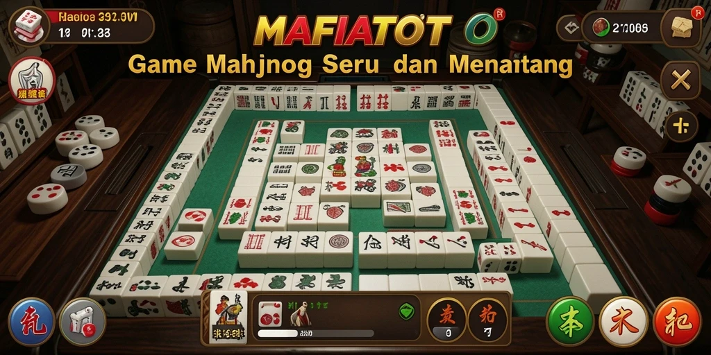 Tampilan gameplay Mahjong yang mendebarkan di MAFIATOTO.
