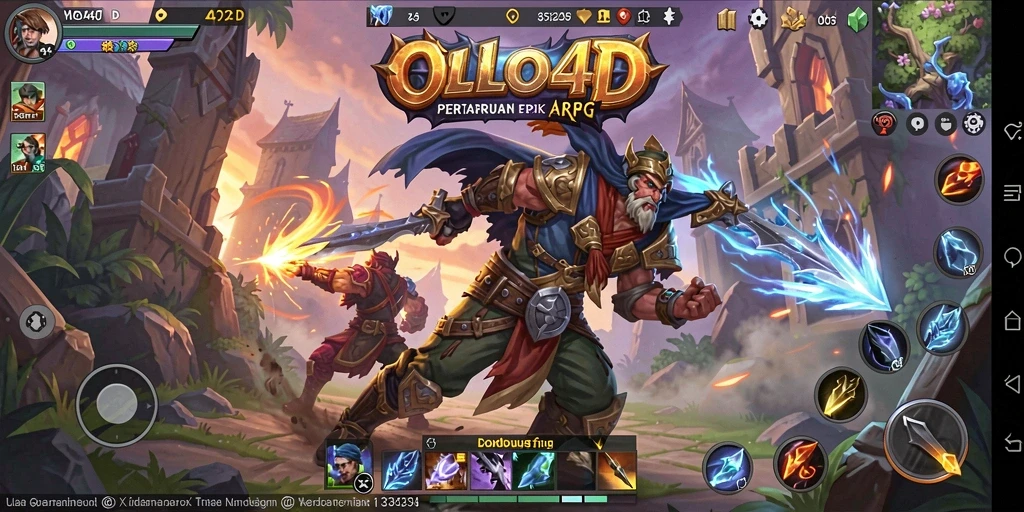 Tampilan gameplay ARPG yang mendebarkan di OLLO4D.