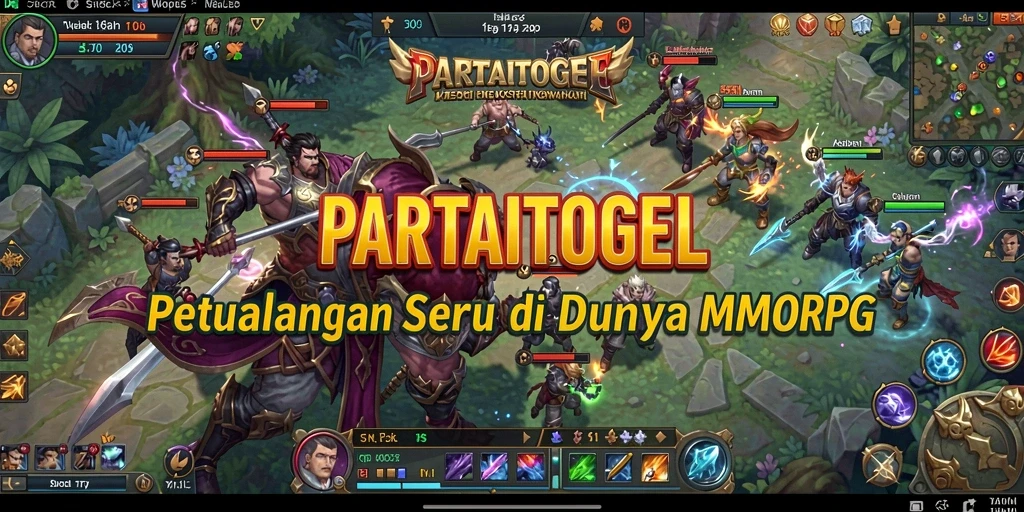 Tampilan gameplay PARTAITOGEL menampilkan pertarungan seru di dunia fantasi.