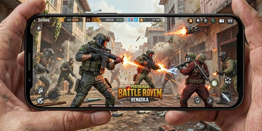 Gameplay intens dan seru dalam pertarungan Battle Royale SR996.