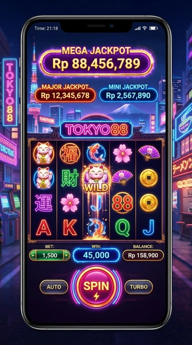 Pengguna sedang menjelajahi katalog aplikasi di Tokyo88.